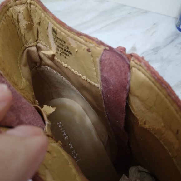 Nine West | "Lildipper " Leather Boot Short Shaft Chunky Heel | Size 9M - Picture 12 of 14